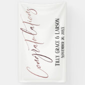 Gefeliciteerd met Roos Gold Handwriting Typografie Spandoek (Verticaal)