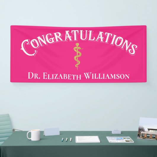 Gefeliciteerd met Roze verpleegkundige Doctor Medi Spandoek (Beurs)