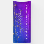 Gefeliciteerd met Rustic Tea Lights Engagement Par Spandoek (Verticaal)