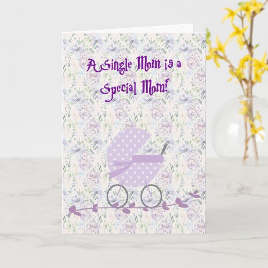 Gefeliciteerd met Single Mam over New Baby Kaart (Gele Bloem)