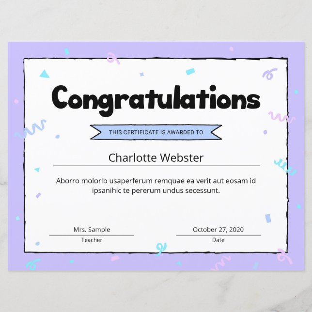 Gefeliciteerd met Sjabloon van de bekroonde erkenn (Voorkant)