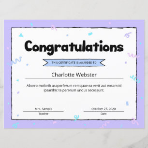 Gefeliciteerd met Sjabloon van de bekroonde erkenn