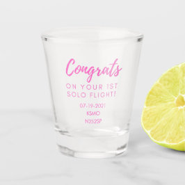Gefeliciteerd met solo-vlucht - aanpasbaar ontspro shot glas