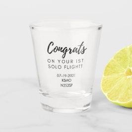 Gefeliciteerd met solo-vlucht - aanpasbaar ontspro shot glas