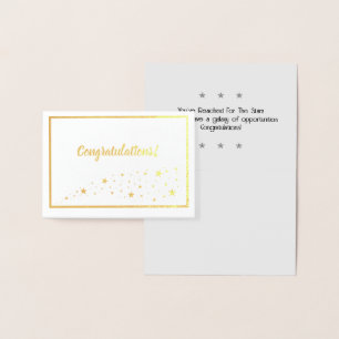 Gefeliciteerd met Stars Trail Gold Foil Kaart