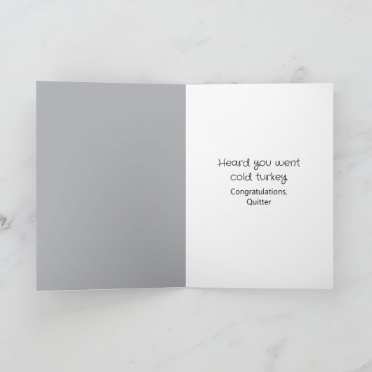 Gefeliciteerd met stoppen met roken kaart (Binnen)