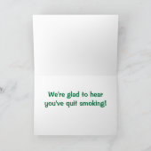 Gefeliciteerd met stoppen met roken kaart (Binnen)