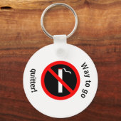Gefeliciteerd met stoppen met roken sleutelhanger (Voorkant)