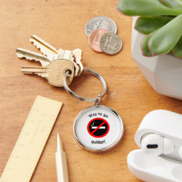 Gefeliciteerd met stoppen met roken sleutelhanger