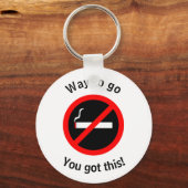 Gefeliciteerd met stoppen met roken sleutelhanger (Voorkant)