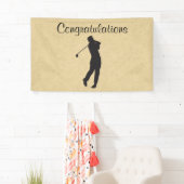 Gefeliciteerd met Tan Leather Golf Design Spandoek (Insitu)