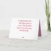 Gefeliciteerd met tandheelkundige examens kaart (Achterkant)