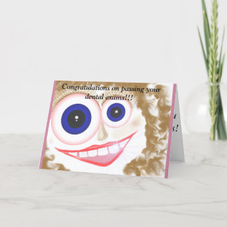 Gefeliciteerd met tandheelkundige examens kaart