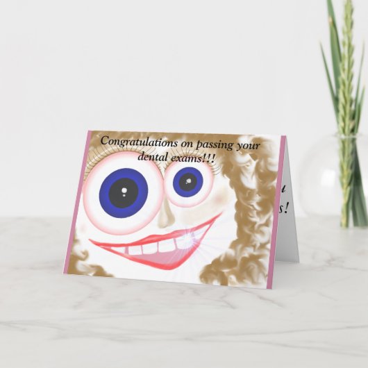Gefeliciteerd met tandheelkundige examens kaart (Voorkant)