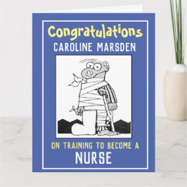 Gefeliciteerd met training als verpleegster kaart