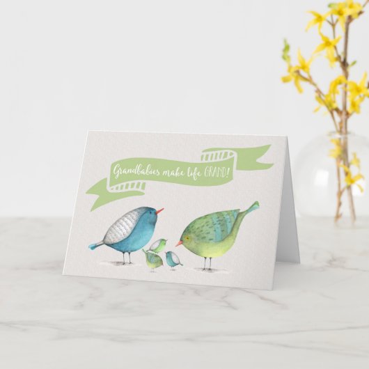 Gefeliciteerd met Triplets-GrandBaby's maken leven Kaart (Gele Bloem)