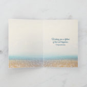 Gefeliciteerd met Tropisch Beach Weddenschap Kaart (Binnen)