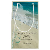 Gefeliciteerd met Tropisch Beach Weddenschap Klein Cadeauzakje (Voorkant)