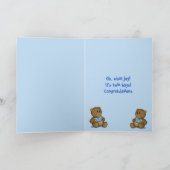 Gefeliciteerd met twee jongens kaart (Binnen)