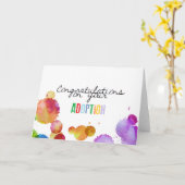 Gefeliciteerd met uw adoptie kaart (Gele Bloem)