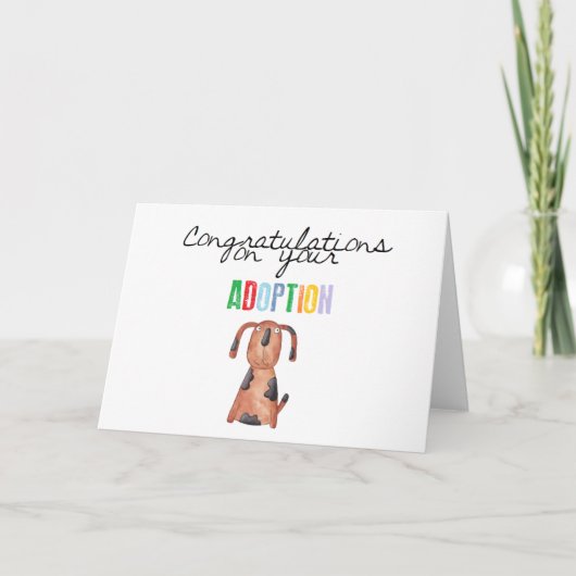 Gefeliciteerd met uw adoptie kaart (Voorkant)