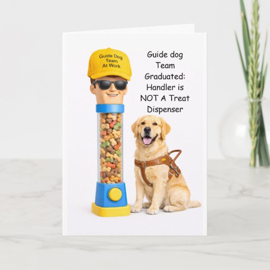 “Gefeliciteerd met uw afstuderen als geleidehondte Kaart (Voorkant)