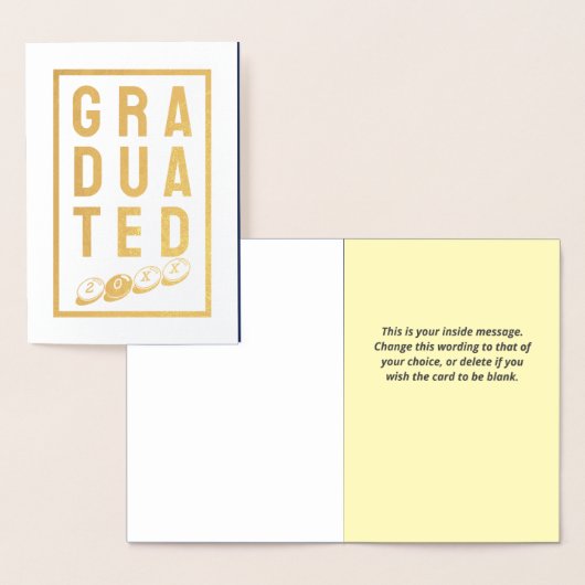 Gefeliciteerd met uw afstuderen. Een afstudeerkaar Folie Kaarten (Display)