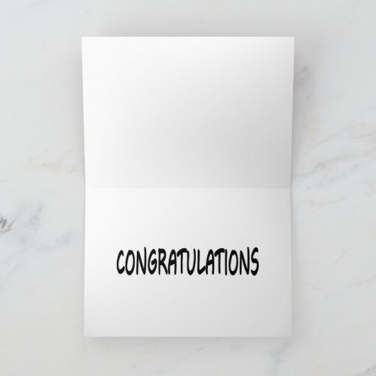 Gefeliciteerd met uw afstuderen kaart (Binnen)