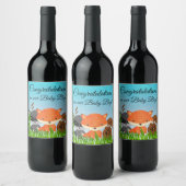 Gefeliciteerd met uw Baby Boy Wine Bottle Label Wijn Etiket (Flessen)