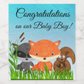 Gefeliciteerd met uw Baby Boy Wine Bottle Label Wijn Etiket (Enkel label)