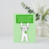 Gefeliciteerd met uw benoeming tot kapitein in het briefkaart (Staand voorkant)