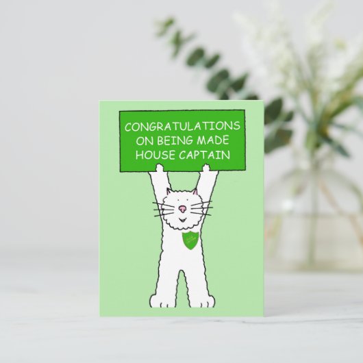 Gefeliciteerd met uw benoeming tot kapitein in het briefkaart (Staand voorkant)
