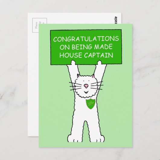 Gefeliciteerd met uw benoeming tot kapitein in het briefkaart (Voorkant / Achterkant)