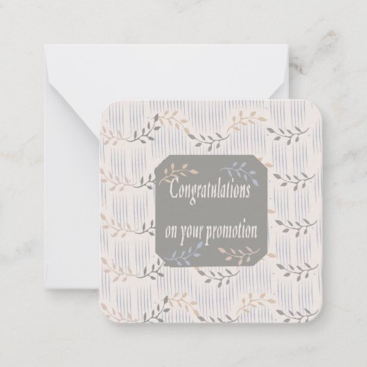 Gefeliciteerd met uw bevordering: notitiekaartje (Voorkant)