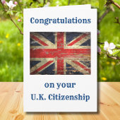 Gefeliciteerd met uw Britse Citizenship Union Jack Kaart
