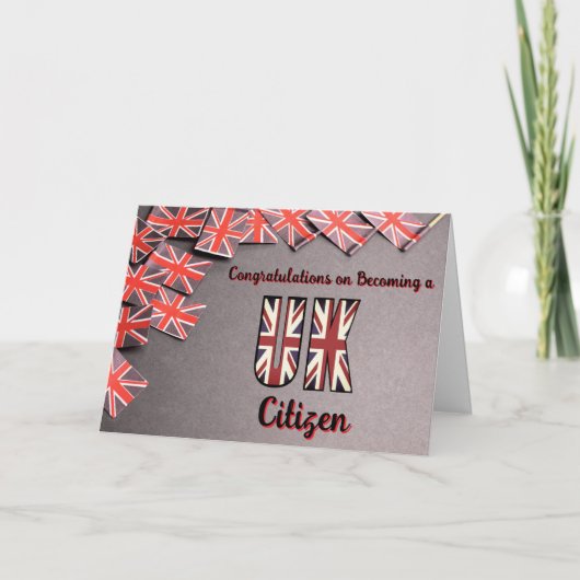 Gefeliciteerd met uw Britse nationaliteit Kaart (Voorkant)
