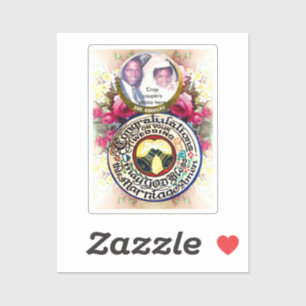 Gefeliciteerd met uw bruiloft Custom-Cut Sticker