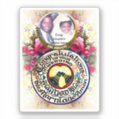 Gefeliciteerd met uw bruiloft Custom-Cut Sticker (Voorkant)