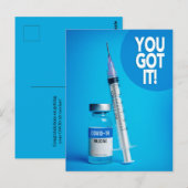 Gefeliciteerd met uw COVID 19-vaccinatie Briefkaart (Voorkant / Achterkant)