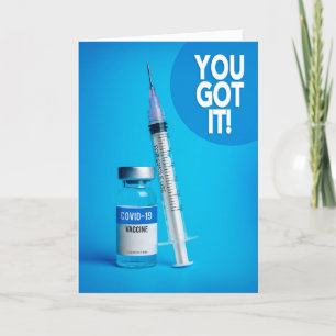 Gefeliciteerd met uw COVID 19-vaccinatie Feestdagen Kaart