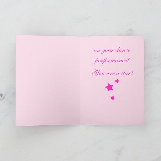 Gefeliciteerd met uw dansoverweging kaart (Binnen)