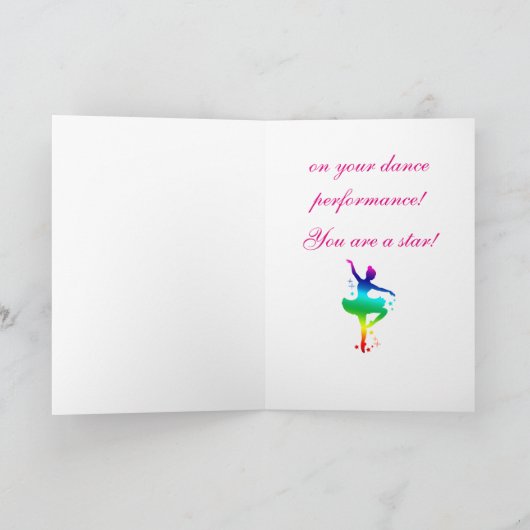 Gefeliciteerd met uw dansoverweging kaart (Binnen)