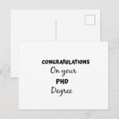 Gefeliciteerd met uw doctoraat briefkaart (Voorkant / Achterkant)