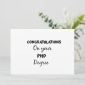 Gefeliciteerd met uw doctoraat kaart (Staand voorkant)