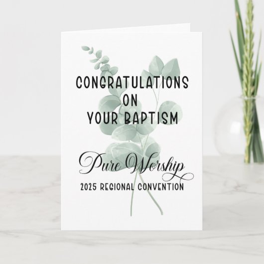 Gefeliciteerd met uw doop - Zuivere aanbidding I Bedankkaart (Voorkant)