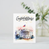 Gefeliciteerd met uw eerste verkiezing briefkaart (Staand voorkant)