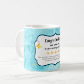 Gefeliciteerd met uw geweldige dieet gewichtsverli koffiemok (Voorkant links)