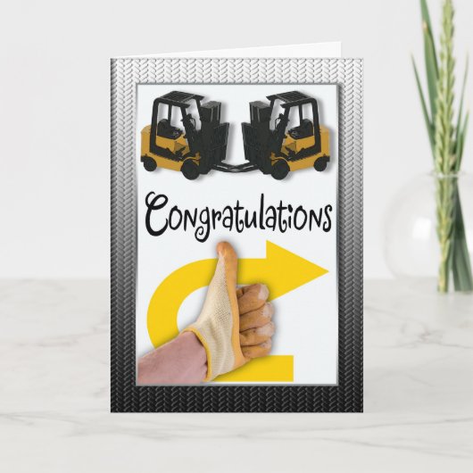 Gefeliciteerd met uw heftrucklicentie kaart (Voorkant)