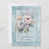 Gefeliciteerd met uw huwelijk bloemenboeket notitiekaartje (Voorkant)