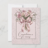 Gefeliciteerd met uw huwelijk bloemenboeket notitiekaartje (Voorkant)